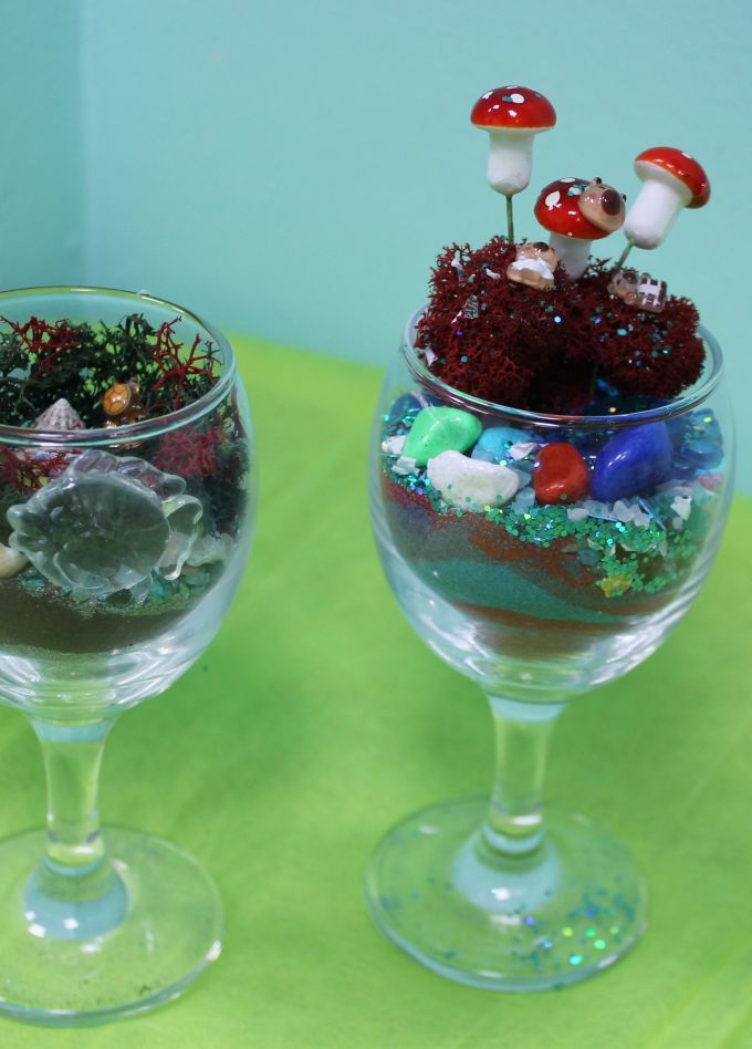 Создание мини моссариума из мха с песочной церемонией