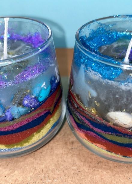 Создание гелевой свечки с песочной церемонией