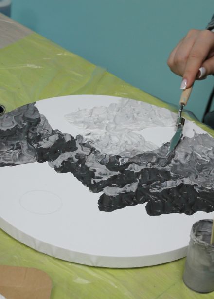 Романтическое свидание. Горы. Создание текстурных картин