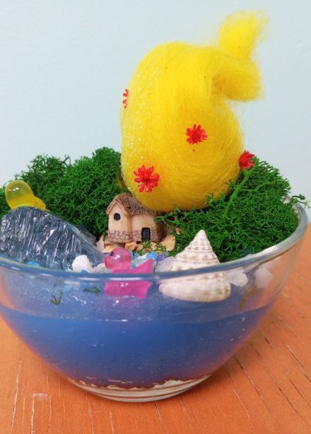 Романтическое свидание. Создание моссариума с водоёмом