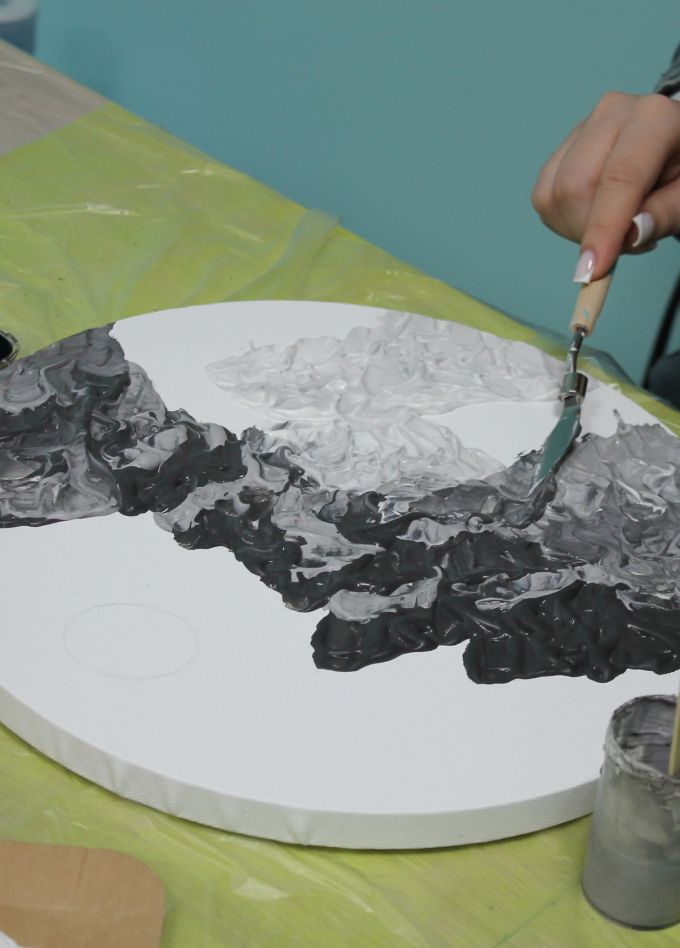 Романтическое свидание. Горы. Создание текстурных картин